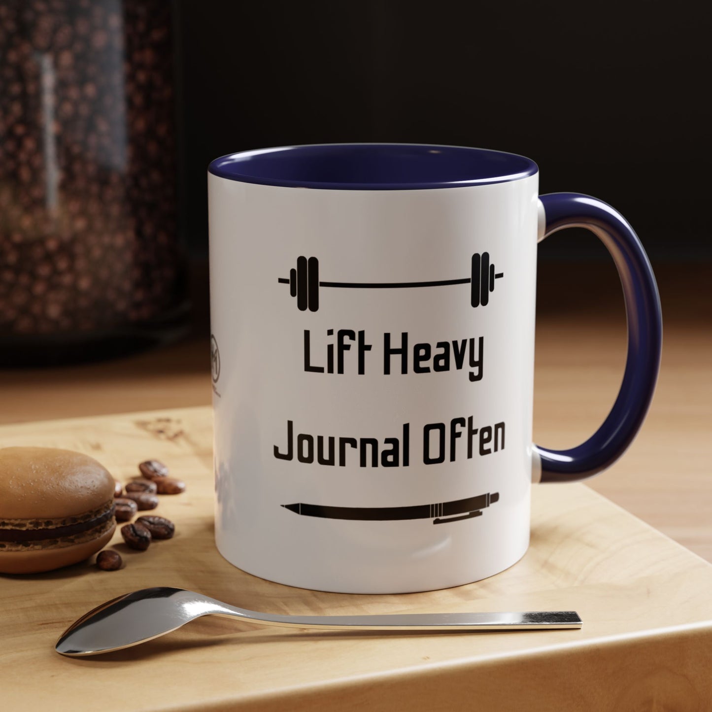 "Lift Heavy, Journal Often" Daily Reminder Coffee Mug