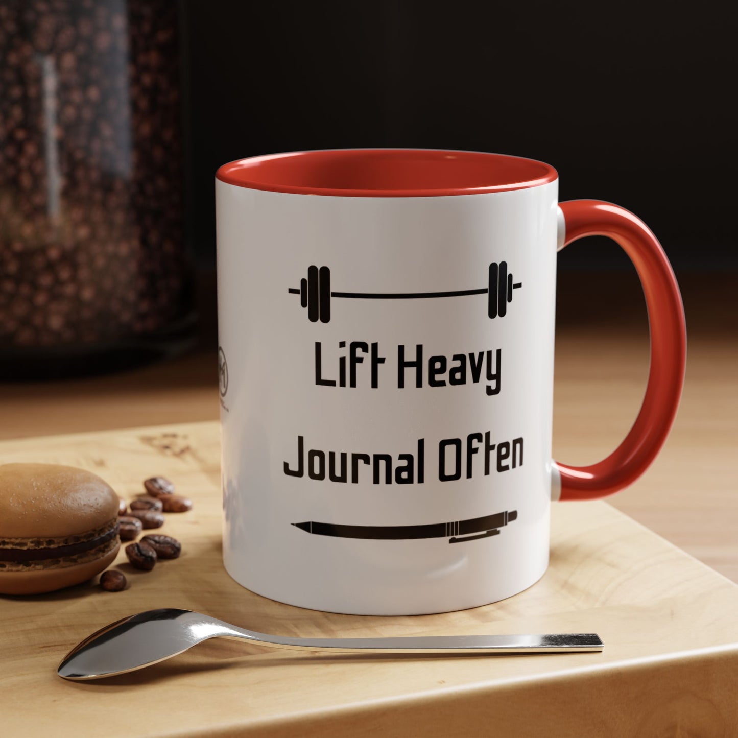 "Lift Heavy, Journal Often" Daily Reminder Coffee Mug