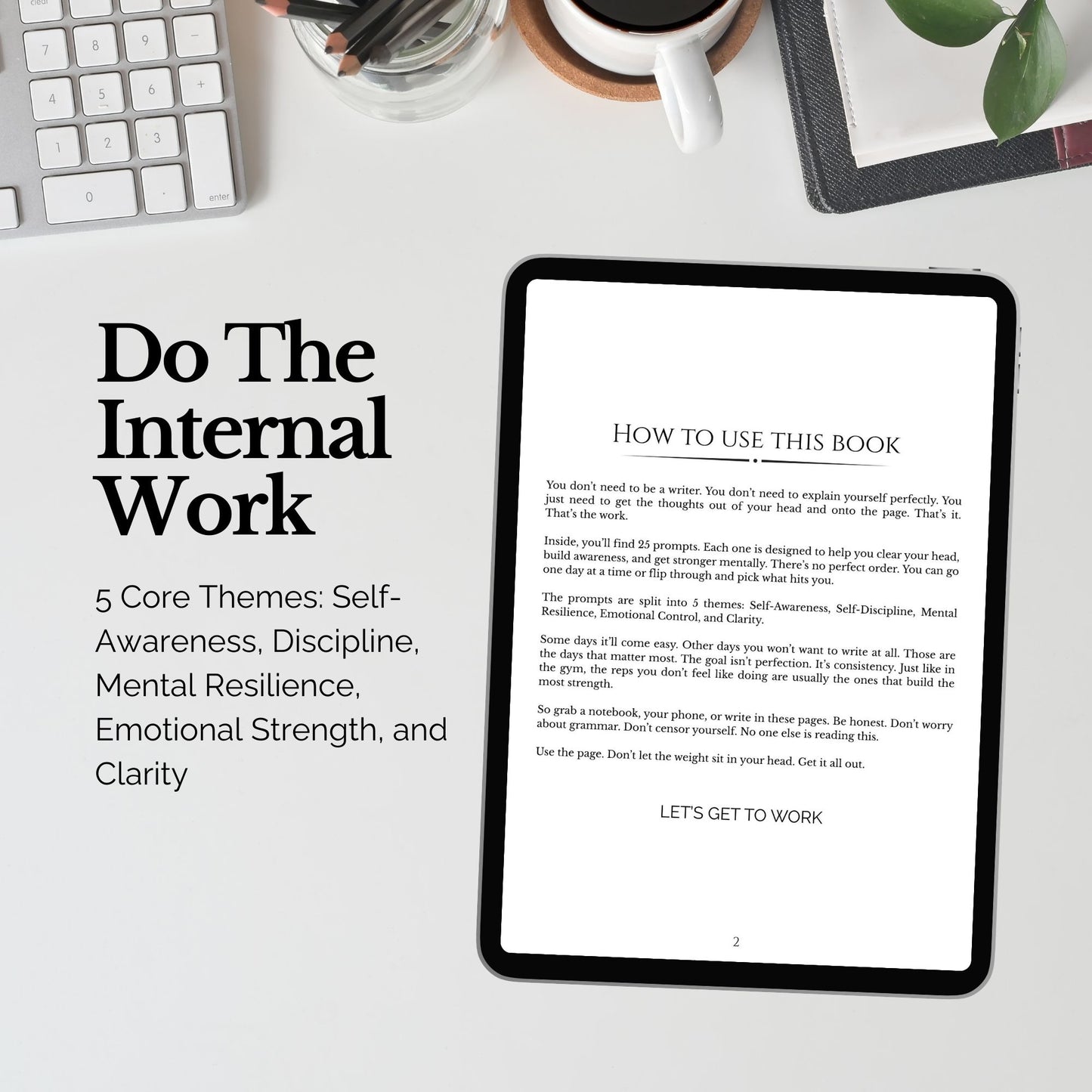 Mental Reps | A Journaling Guide for Men | 25 Prompts for Mental Strength & Self-Awareness (Digital Download eBook)