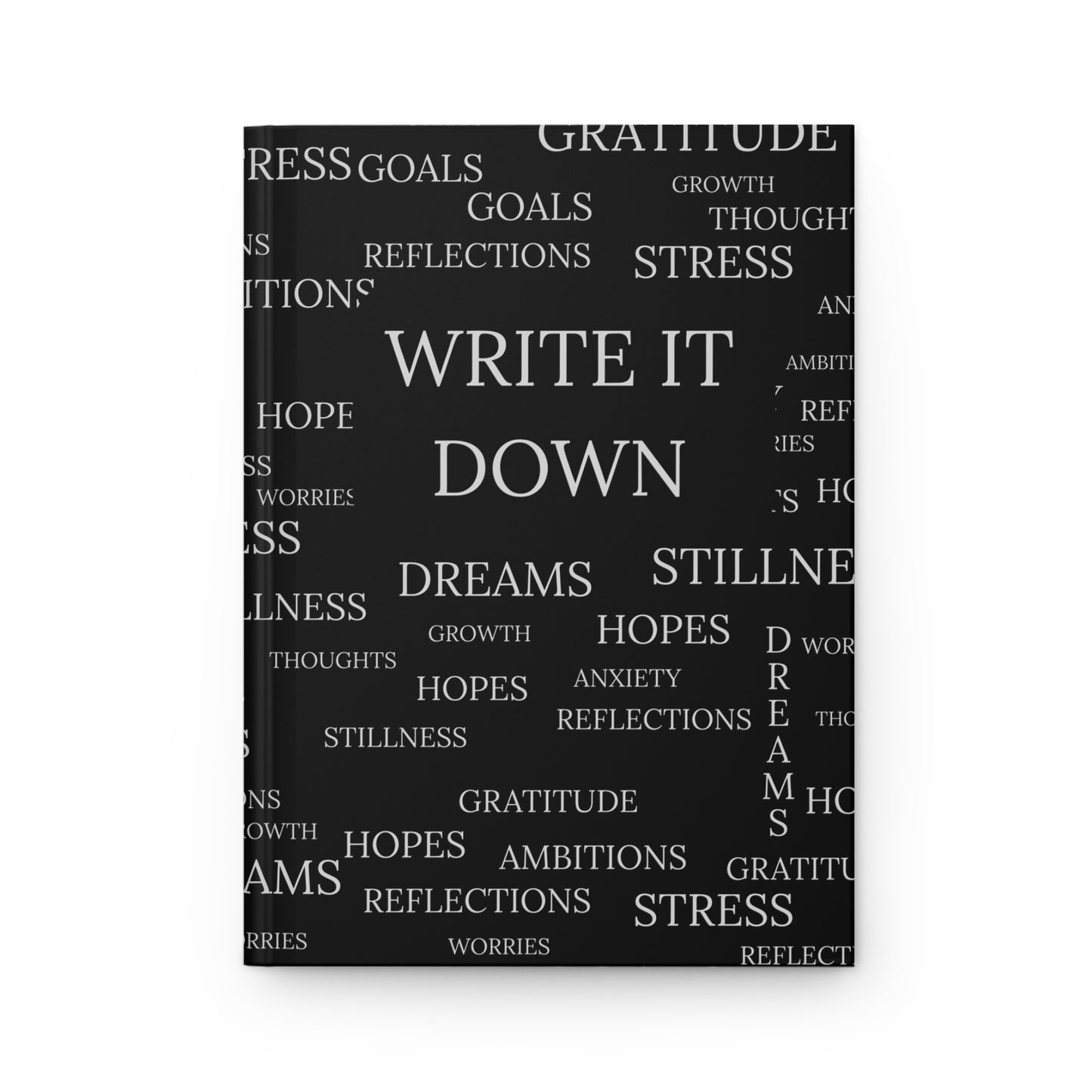 "Write It Down" Hardcover Journal for Goal Setting and Reflection - Blank Lined Journal