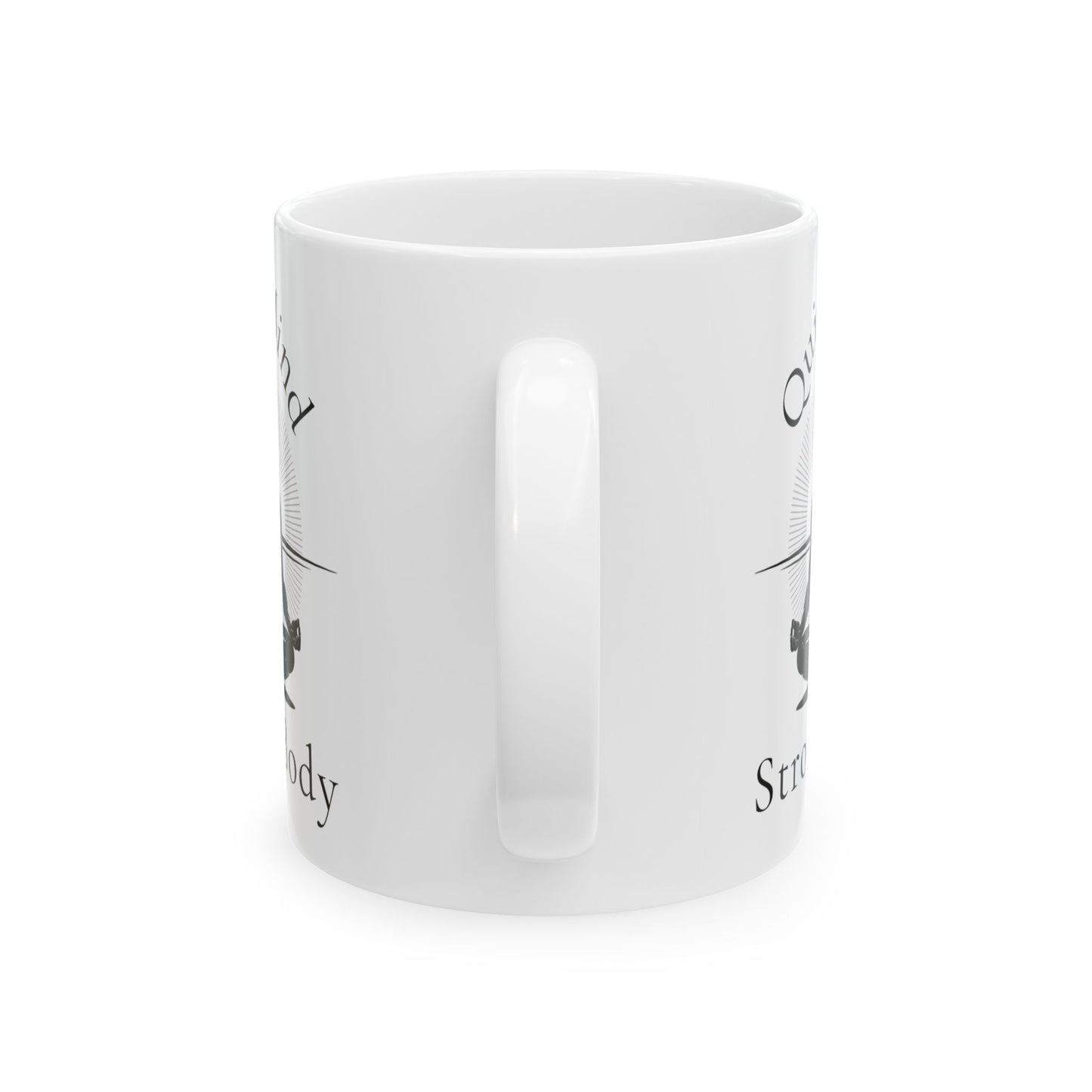 "Quiet Mind, Strong Body" Mindful Balance Ceramic Coffee Mug