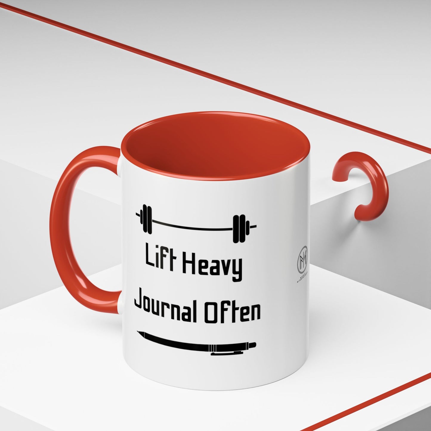 "Lift Heavy, Journal Often" Daily Reminder Coffee Mug