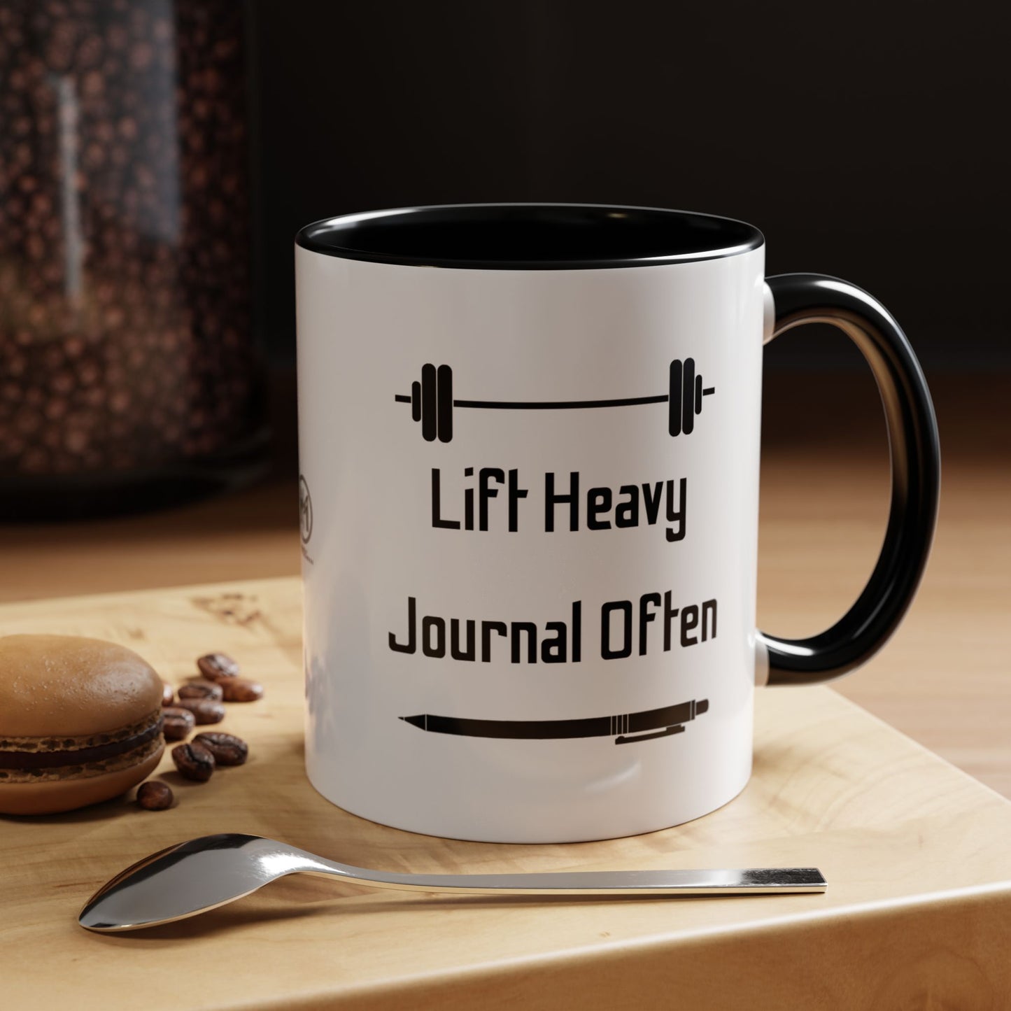"Lift Heavy, Journal Often" Daily Reminder Coffee Mug