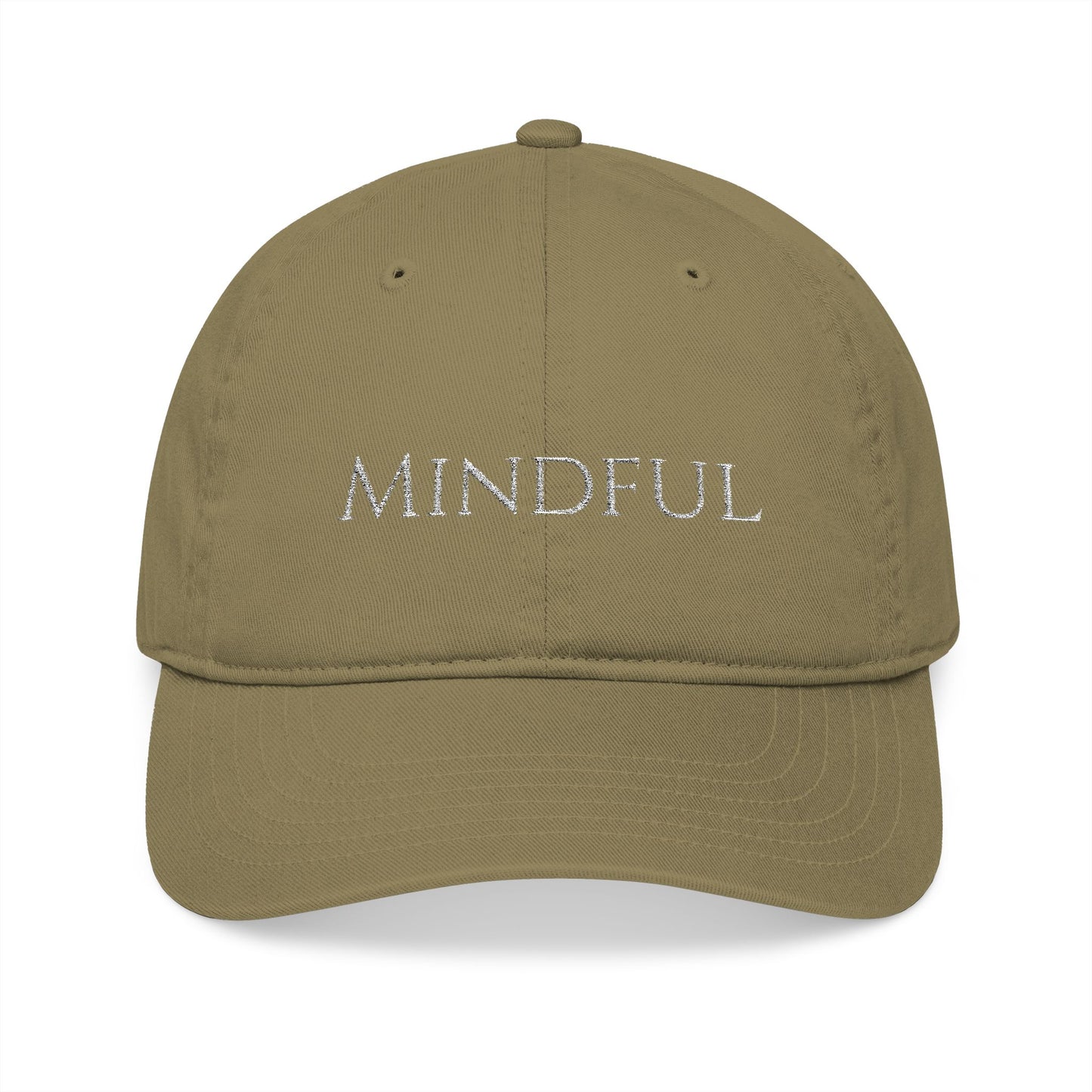 "Mindful" Minimalist Embroidered Organic Dad Hat