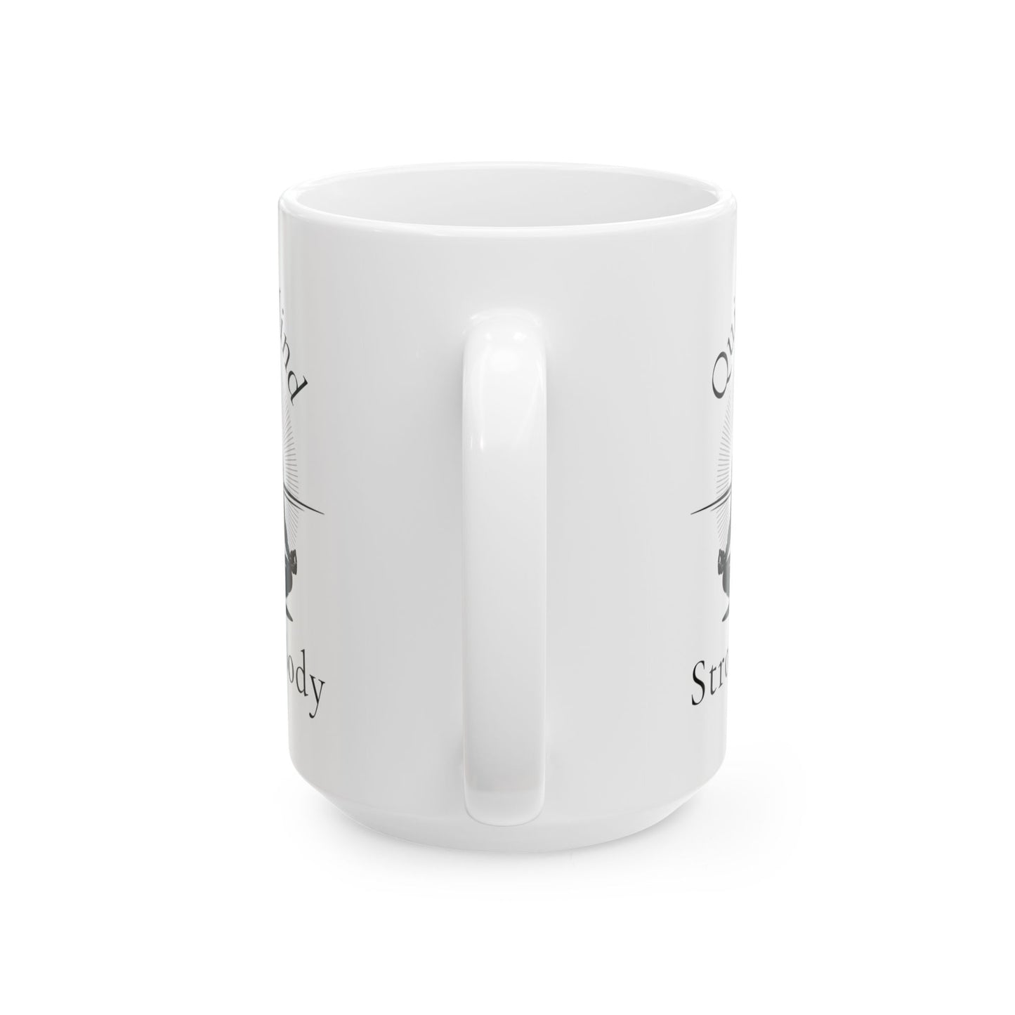 "Quiet Mind, Strong Body" Mindful Balance Ceramic Coffee Mug