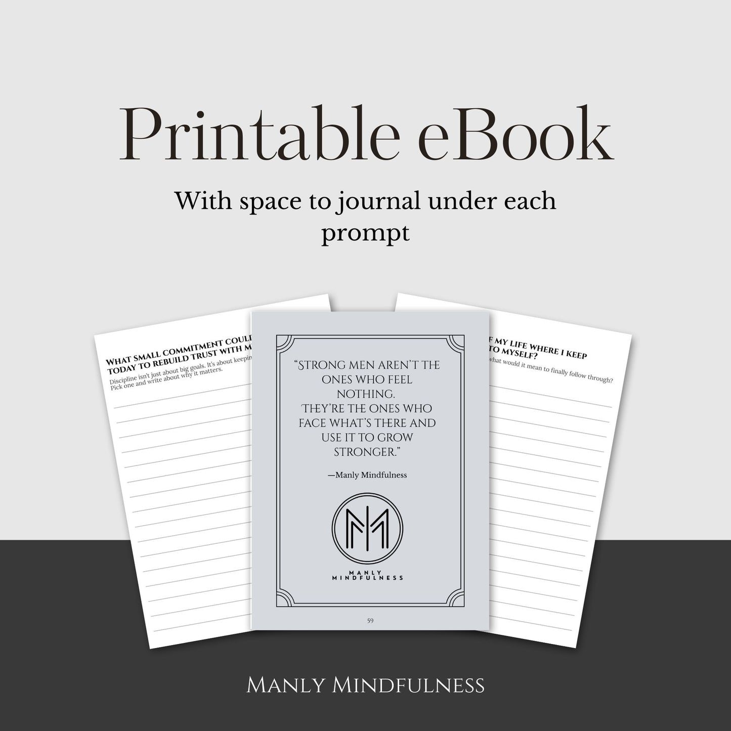 Mental Reps | A Journaling Guide for Men | 25 Prompts for Mental Strength & Self-Awareness (Digital Download eBook)